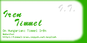 iren timmel business card